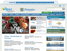 Tablet Screenshot of apac.pe.gov.br