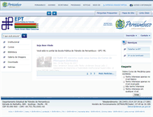 Tablet Screenshot of escoladetransito.pe.gov.br