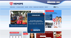 Desktop Screenshot of hemope.pe.gov.br